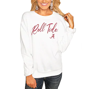 Alabama Crimson Tide Womens Win the Day Pullover Sweatshirt White