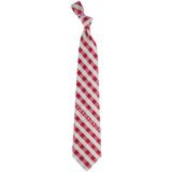 Alabama Crimson Tide Woven Checkered Tie Crimson Gray
