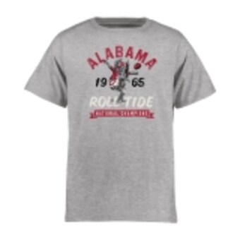 Alabama Crimson Tide T-Shirt - Fanatics Brand - Youth/Kids - Roll Tide 1965 National Champions - Football - Grey