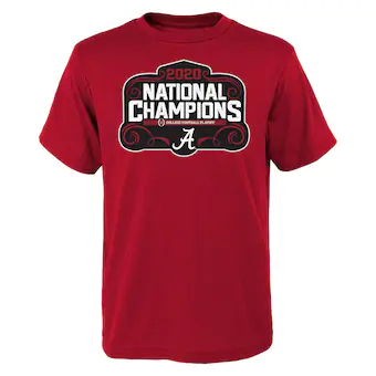 Alabama Crimson Tide T-Shirt - Outerstuff - Youth/Kids - 2020 National Champions College Football Playoff - Football - Crimson