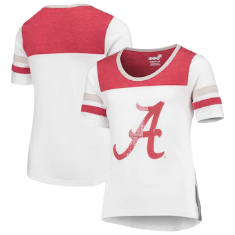 Alabama Crimson Tide Youth Girls Tailback Short Sleeve T-Shirt White Crimson