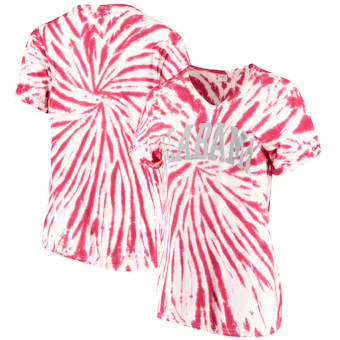 Alabama Crimson Tide T-Shirt - ZooZatz - Ladies - V-Neck - Tie-Dye - Crimson