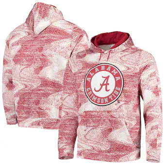 Alabama Crimson Tide Zubaz Static Pullover Hoodie Crimson White