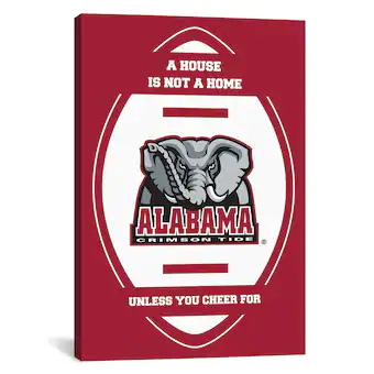 Alabama Crimson Tide iCanvas House Cheer Canvas Print