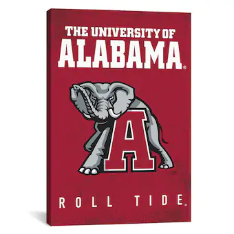 Alabama Crimson Tide iCanvas Logo Statement Canvas Print