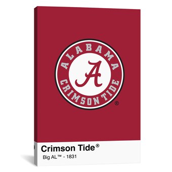 Alabama Crimson Tide iCanvas Rally Cry Paint Swatch Canvas Print