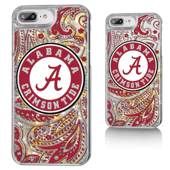 Alabama Crimson Tide iPhone Glitter Paisley Design Case