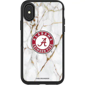 Alabama Crimson Tide iPhone Symmetry Marble Case Black