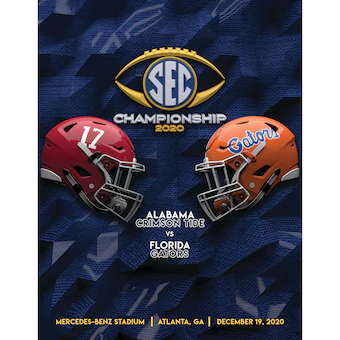 Alabama Crimson Tide vs Florida Gators Fanatics Authentic 2020 SEC Football Championship Gameday Program