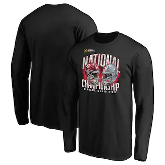 Alabama Crimson Tide vs Ohio State Buckeyes Fanatics Branded College Football Playoff 2021 National Championship Bound Rush Long Sleeve T-Shirt Black