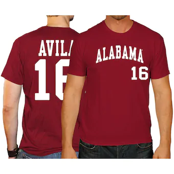 Alabama Crimson Tide T-Shirt - Original Retro Brand - Alex Avila 16 - Baseball - Crimson