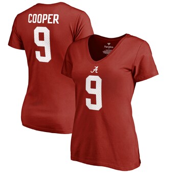 Alabama Crimson Tide T-Shirt - Fanatics Brand - Ladies - Amari Cooper 9 - Football - V-Neck - Crimson