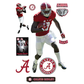Calvin Ridley Alabama Crimson Tide Fathead 11 Pack Life Size Removable Wall Decal
