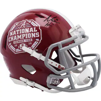 Fanatics Authentic Najee Harris Alabama Crimson Tide Autographed Riddell College Football Playoffs 2020 National Champions Logo Speed Mini Helmet