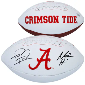 Fanatics Authentic Tua Tagovailoa & Najee Harris Alabama Crimson Tide Autographed White Panel Football