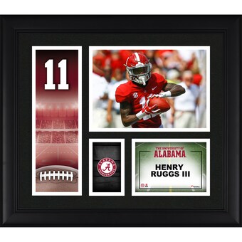 Henry Ruggs III Alabama Crimson Tide Fanatics Authentic Framed 15 x 17 Player Core Collage