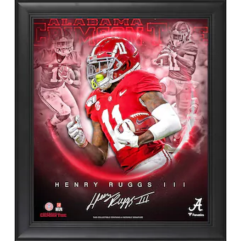 Henry Ruggs III Alabama Crimson Tide Fanatics Authentic Framed 15 x 17 Stars of the Game Collage Facsimile Signature