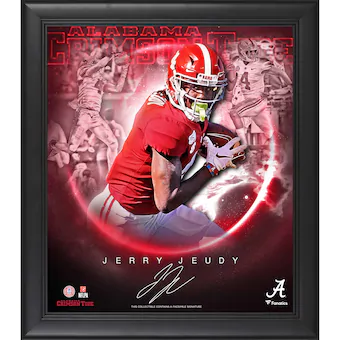 Jerry Jeudy Alabama Crimson Tide Fanatics Authentic Framed 15 x 17 Stars of the Game Collage Facsimile Signature