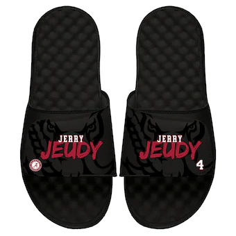 Jerry Jeudy Alabama Crimson Tide ISlide Player Tonal Pop Slide Sandals Black