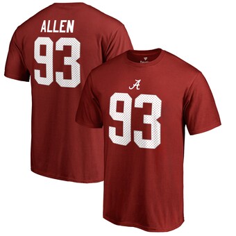 Alabama Crimson Tide T-Shirt - Fanatics Brand - Jonathan Allen 93 - Football - Crimson
