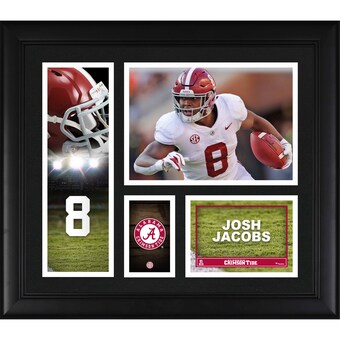 Josh Jacobs Alabama Crimson Tide Fanatics Authentic Framed 15 x 17 Player Collage