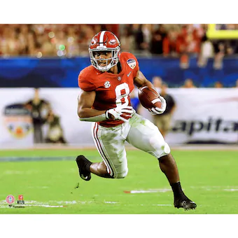 Josh Jacobs Alabama Crimson Tide Fanatics Authentic Unsigned Red Jersey Running Photograph