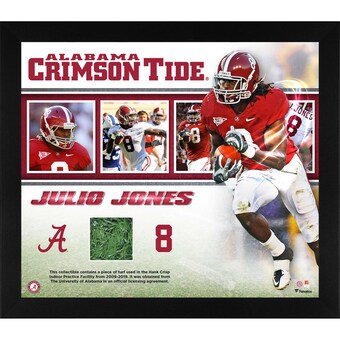 Julio Jones Alabama Crimson Tide Fanatics Authentic Framed 15 x 17 Collage with a Piece of Indoor Practice Turf