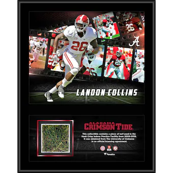 Landon Collins Alabama Crimson Tide Fanatics Authentic 12 x 15 Sublimated Plaque with a Piece of Indoor Practice Turf