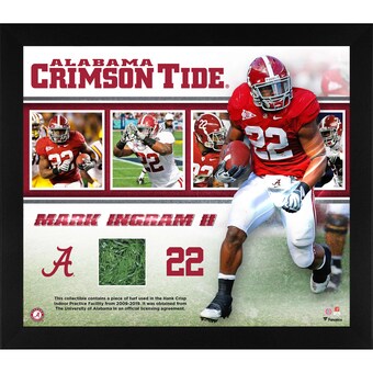 Mark Ingram Alabama Crimson Tide Fanatics Authentic Framed 15 x 17 Collage with a Piece of Indoor Practice Turf