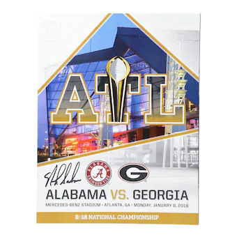 Nick Saban Alabama Crimson Tide Fanatics Authentic Autographed 2018 College Football Playoff National Championship Game Program