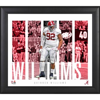 Quinnen Williams Alabama Crimson Tide Fanatics Authentic Framed 15 x 17 Player Panel Collage