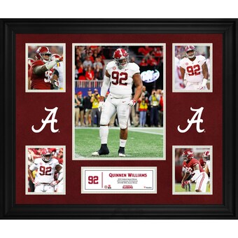 Quinnen Williams Alabama Crimson Tide Fanatics Authentic Framed 23 x 27 5 Photo Collage
