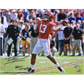 Tua Tagovailoa Alabama Crimson Tide Fanatics Authentic Autographed 8 x 10 Passing Photograph with Roll Tide Inscription