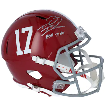 Tua Tagovailoa Alabama Crimson Tide Fanatics Authentic Autographed Riddell Speed Replica Helmet with Roll Tide Inscription