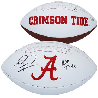 Tua Tagovailoa Alabama Crimson Tide Fanatics Authentic Autographed White Panel Football with Roll Tide Inscription