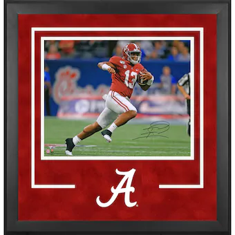 Tua Tagovailoa Alabama Crimson Tide Fanatics Authentic Deluxe Framed Autographed 16 x 20 Running Photograph