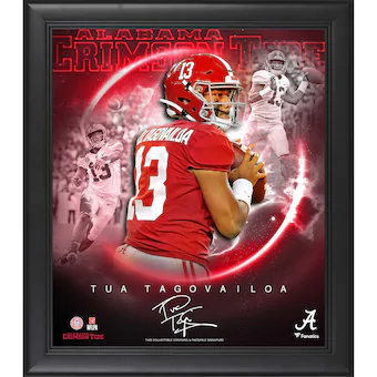 Tua Tagovailoa Alabama Crimson Tide Fanatics Authentic Framed 15 x 17 Stars of the Game Collage Facsimile Signature