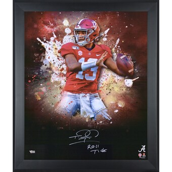 Tua Tagovailoa Alabama Crimson Tide Fanatics Authentic Framed Autographed 20 x 24 In Focus Photograph with Roll Tide Inscription