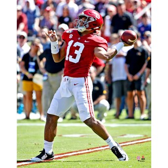 Tua Tagovailoa Alabama Crimson Tide Fanatics Authentic Unsigned Red Jersey Throwing Photograph