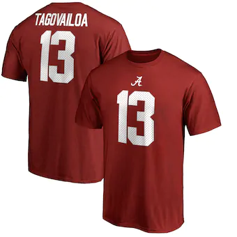 Alabama Crimson Tide T-Shirt - Fanatics Brand - Tua Tagovailoa 13 - Football - Crimson