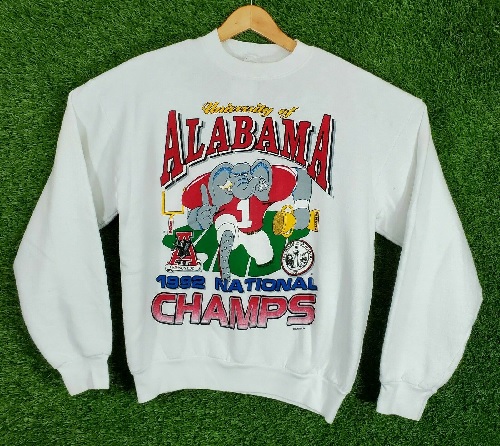 Vintage Alabama Crimson Tide Sweatshirt 1992 National Champs Made In USA College 90s