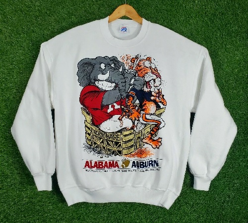 Vintage Alabama Crimson Tide Sweatshirt 1993 vs Auburn Tigers Iron Bowl Rivalry Crew