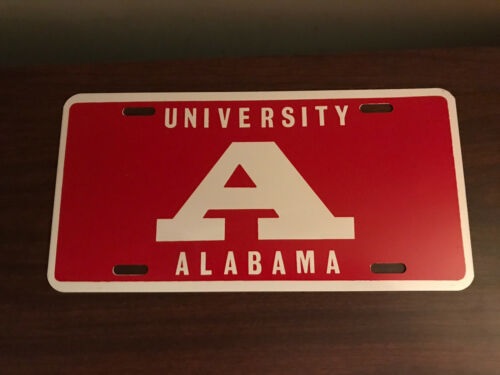 Vintage University of Alabama Metal Football License Plate